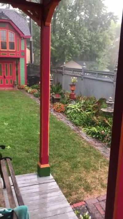 Heavy rain in St. Paul, Minnesota today.