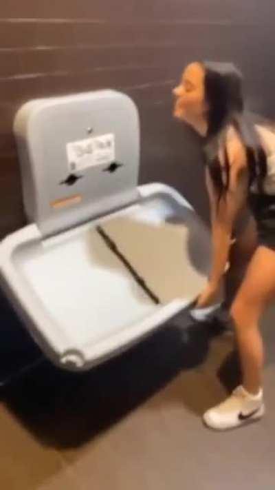 WCGW playing in a public restroom