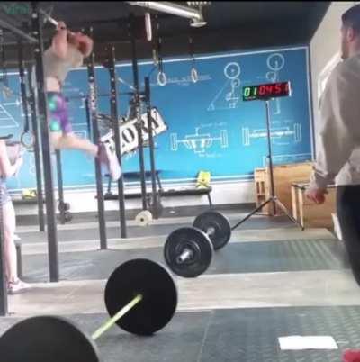 Ridiculous form on the pull-up bar. WCGW?