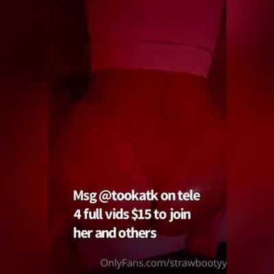 Strawbootyy shaking her fatass her and more in $15 tele