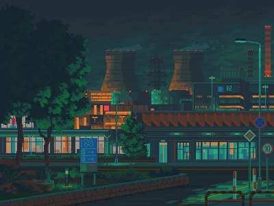 Power Plant. Pixel Art by me