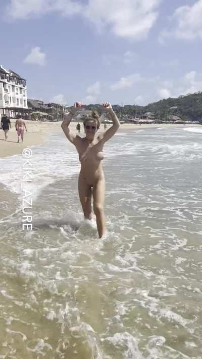 Enjoying being nude at Zipolite 