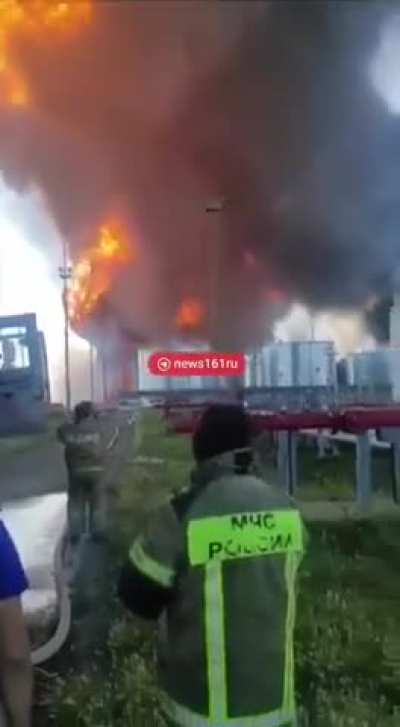 Russian assesses fire at oil depot in Rostov region of Russian Federation.