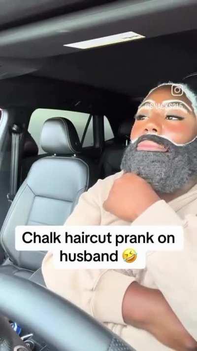 chalk haircut prank