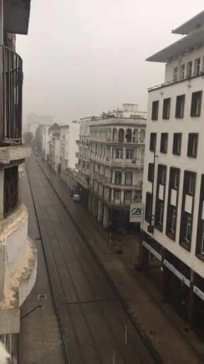 Heavy rain in Casablanca, Morocco