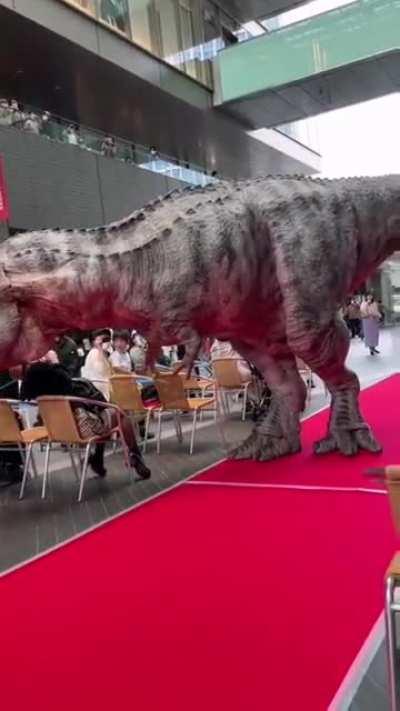 Incredibly realistic dinosaur costume