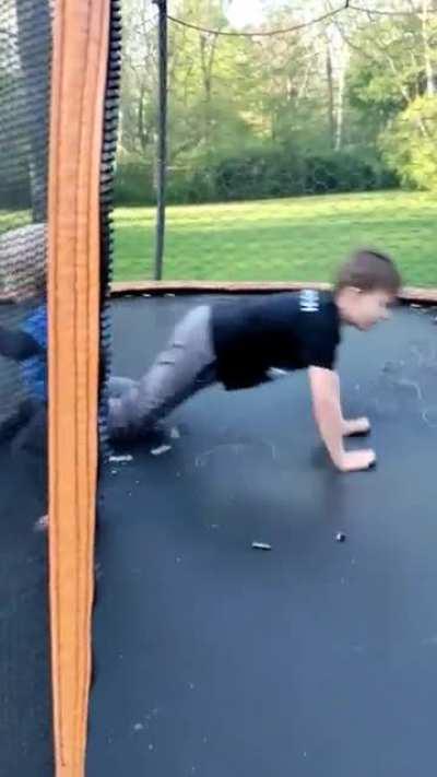 (oc) first time on a trampoline (13 months old)