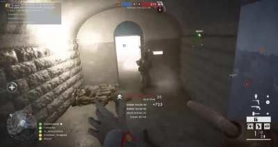 I was expecting to run into a bunker full of MY teammates