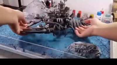 Transforming Lobster Shell into a Battleship