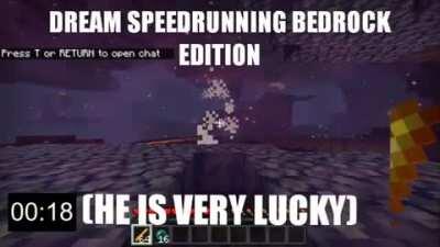 Dream speedruns minecraft bedrock any%!!!