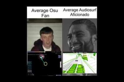 Average Osu Fan vs Average Audiosurf Aficionado