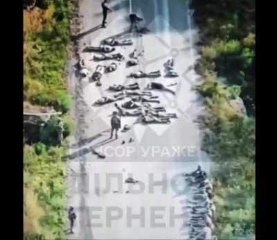 Complete video of large group of POWs being taken in Kursk Region