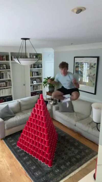The way the cups fall over gets me every time