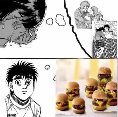 Ippo got burgers on his mind