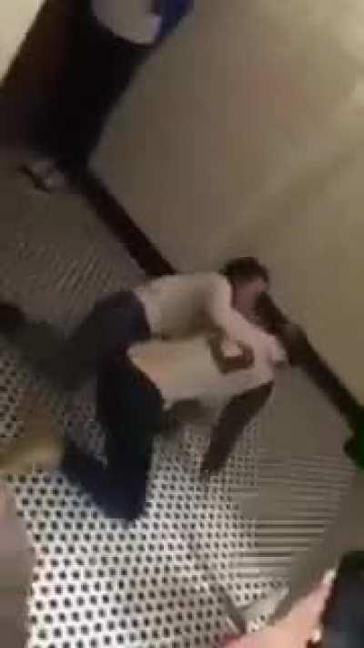 Another crazy bathroom fight