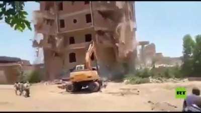 Building collapse in Egypt.