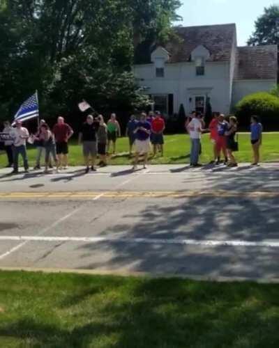 “Back The Blue” counter-protest near Pittsburgh switched from shouting “all lives matter” to “kill transgenders”