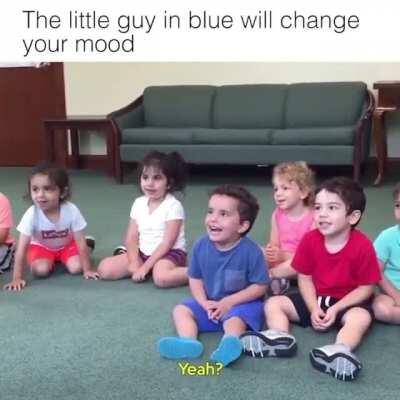 ATTENTION! This is Contagious. The lil guy in the blue will make you laugh!