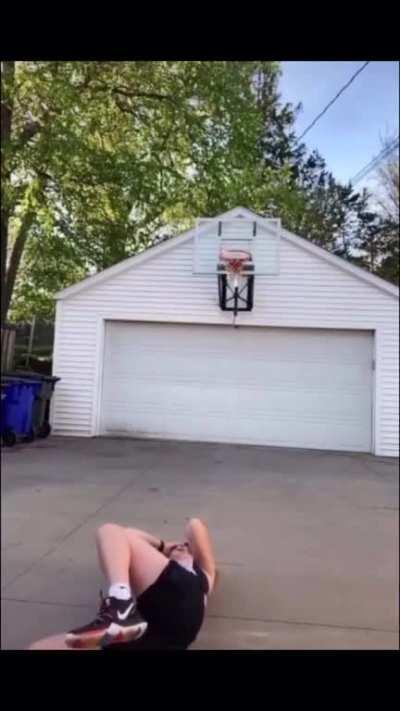 WCGW if I throw this basketball at the goal behind me?