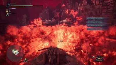 I didn't know that we could survive a Fatalis flame with an SnS. 