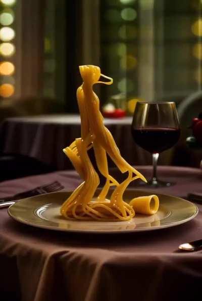 Atunning AI spaghetti art...