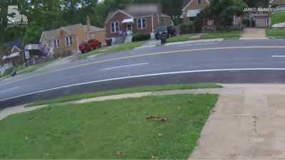 Out-of-control 100 mph car flies into a home in St. Louis, Missouri. 73 year-old driver died but narrowly avoided a toddler in the house.