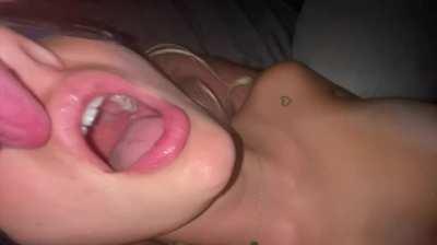 I can't get enough of his tongue in my mouth ;) [f.m] [oc] [gif]