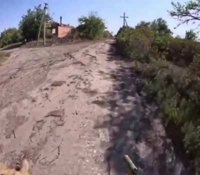 RU POV: Russian Stormtroopers came upon an old man having a medical emergency (stroke) and quickly helped to get him closer to the village to get medical help. Niu-York direction.