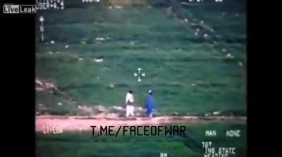 2 Taliban fighters get hit by a Hellfire missile