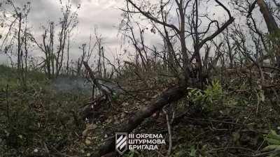 A new video from the offensive battles of the Third Assault Brigade for positions on the banks of the Siverskyi Donets-Donbas canal.

Fighters of the 3rd company of the 1st mech battalion performed the combat task, the evacuation of comrades and the prope