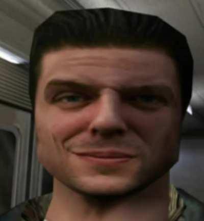 Why does the first game max payne got the roblox man face?