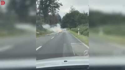 &quot;Nothing To See Here, Just A Farmer Driving Home With Flaming Logs On His Roof&quot;