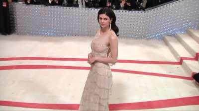 Semi-sheer dress GIF (2023 Met Gala)