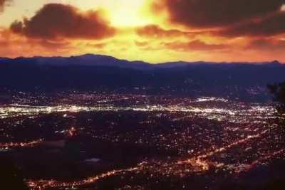 Southern Oregon flows through sunset and twilight...