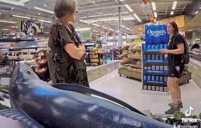 Friendly tuna in the supermarket