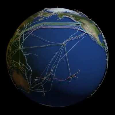 Mapping internet fibre optic cables at the bottom of the world's oceans.