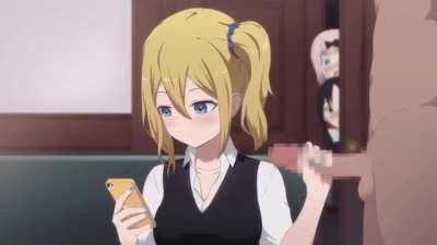 Ai Hayasaka handjob while scrolling social media (kamuohen) [kaguya-sama Love Is War]