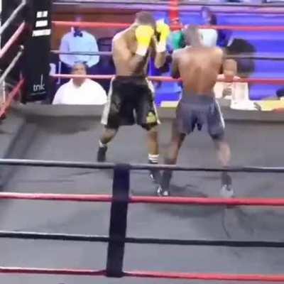 Knockout punch into full scorpion