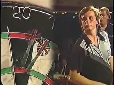 First ever 9-dart finish in a televised darts tournament, thrown by Team Unicorn World Champion Ambassador John Lowe in 1984