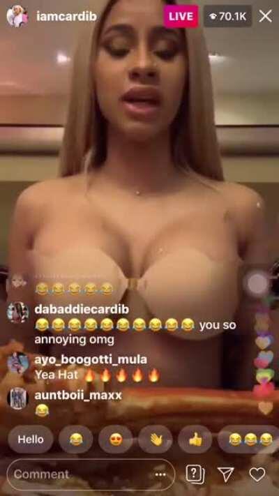 Cardi moaning on IG Live 😩