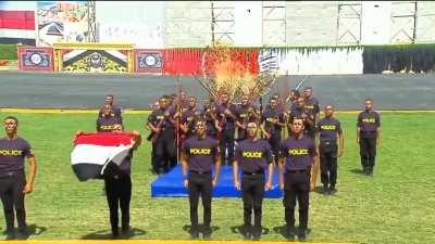 The graduation ceremony of the 2020 class of Egyptian police is extremely badass