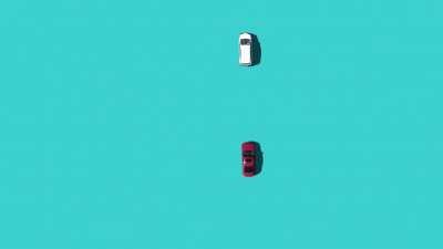 Rotoscoped cars from drone shot