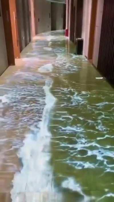 Holographic floor projection in a Chinese hotel