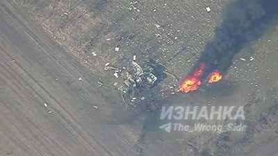 A Ukrainian P-18 radar along with one of the radar operators is hit by a Kh-35 missile in the area of the village Vladimirovka.