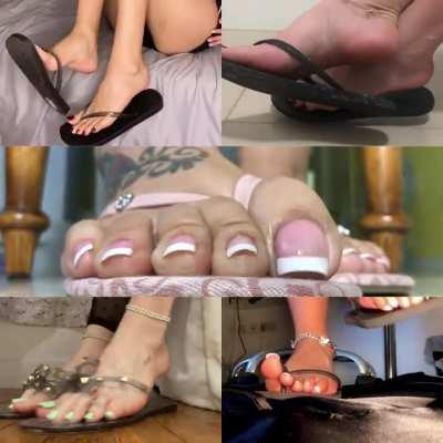 Pretty feet in flip flops🥵😮‍💨🔥 Multi-screen