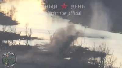 The destruction of the Ukrainian boat.