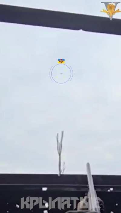 Russian takes out a drone with a shotgun