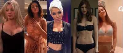 Who would you invite for a hot weekend. Pick a Kink for each day. - (Kaley Cuoco, Selena Gomez, Alexa Bliss, Kate Mara, Victoria Justice)