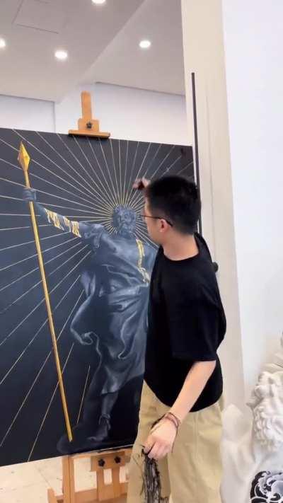 The way this artist removes tape from his art