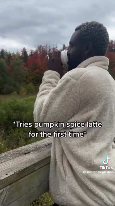 Man Tries Pumpkin Spice Latte for The First Time 😭